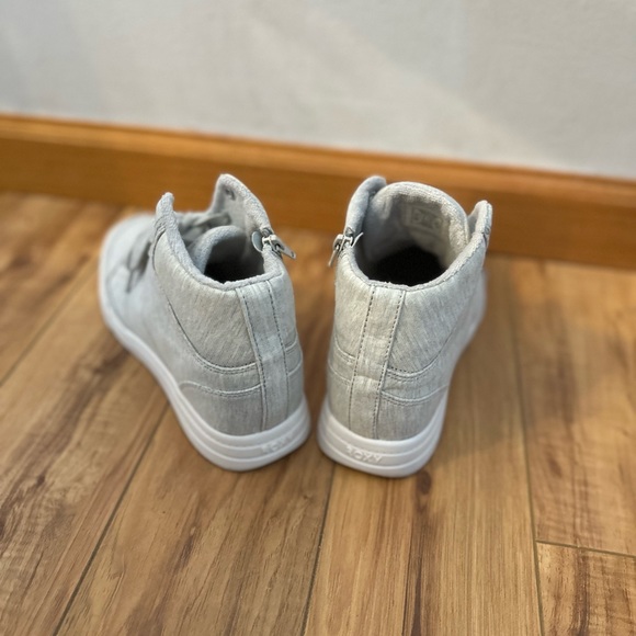 Roxy Sneakers Womens Camy U High Top Wedge Comfort Zip Canvas Gray size 8.5 - Picture 5 of 5